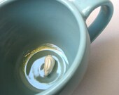 Bunny Surprise Tea Cup - Handmade stoneware and porcelain pottery