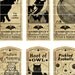 Halloween Witch Potion Label digital collage sheet bat cat holiday wicca 1x3 25mm x 75mm