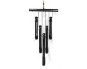 Brass and Black Glass Wind Chime
