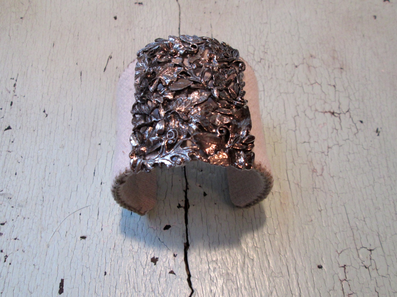 Eco Friendly Cuff Bracelet - Repurposed Vintage