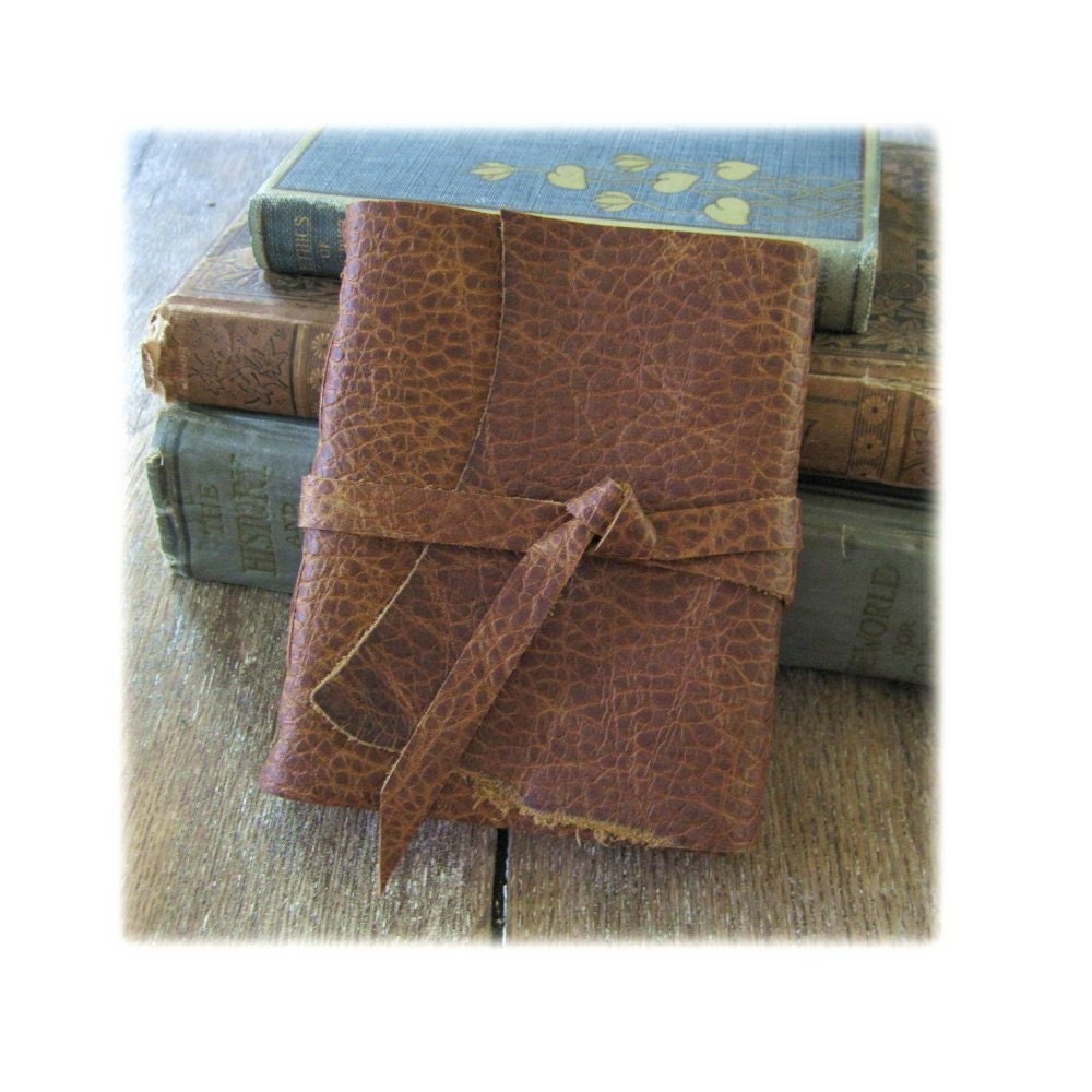 Leather Journal . "The Raven" - Edgar Allan Poe quote . handmade handbound . distressed brown (320pgs)