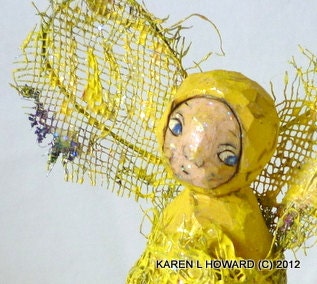 Yellow Orb Angel (posing with blue friend) Free USA Shipping