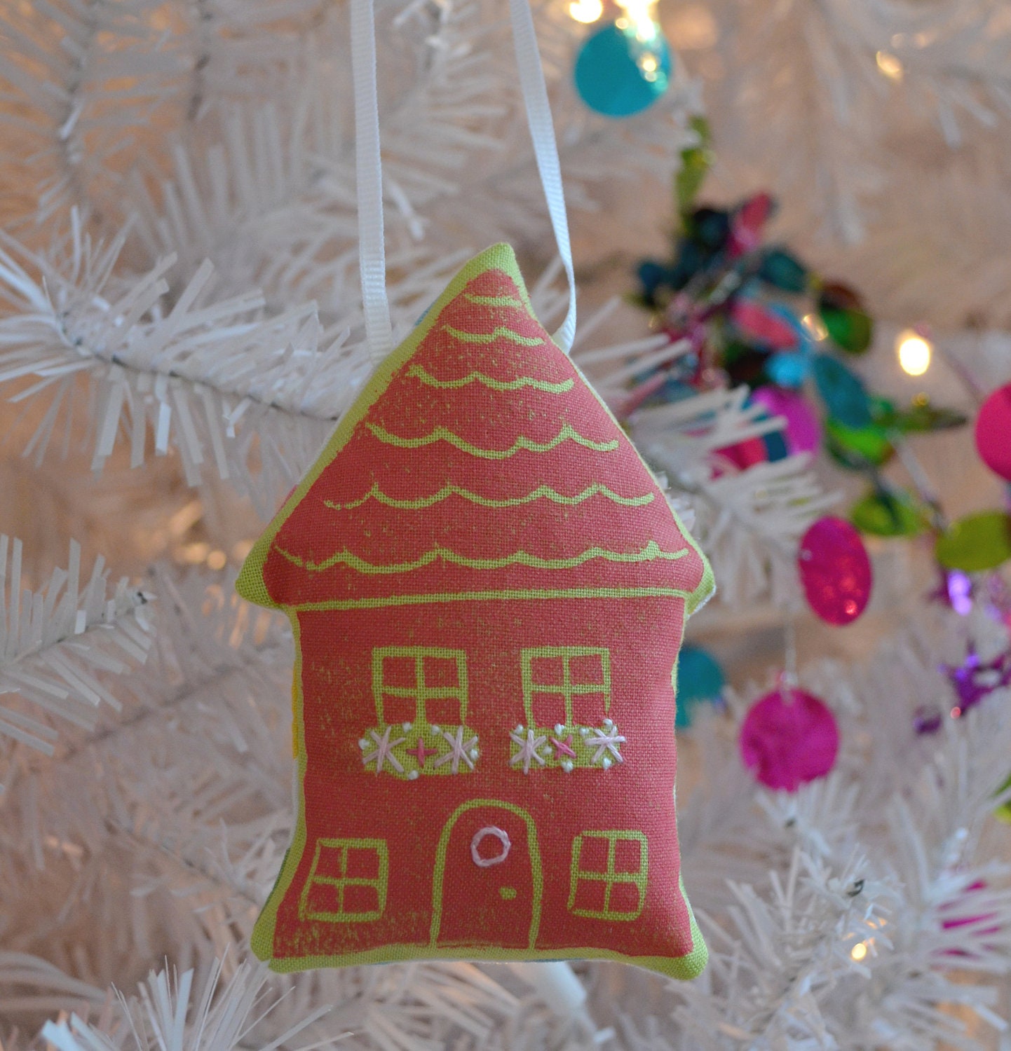 CLEARANCE SALE Little house ornament ... number 6