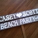 Beach Wedding Signs LARGE FONT 2 With A Stake. Hand Painted Reclaimed Wood. Rustic Weddings. Beach Party Sign