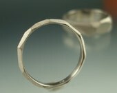 Thin Palladium Chiseled Ring - 2mm wide