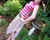 Cotton Summer  Striped Hankercheif Skirt