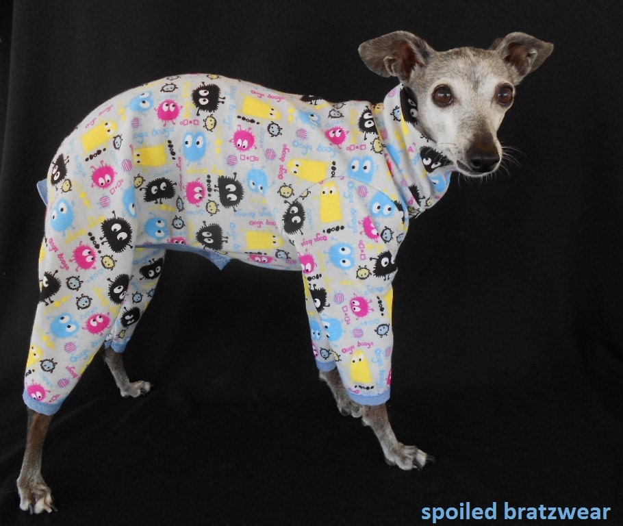 Italian Greyhound Cotton Interlock Knit Dog Jammies-medium 15