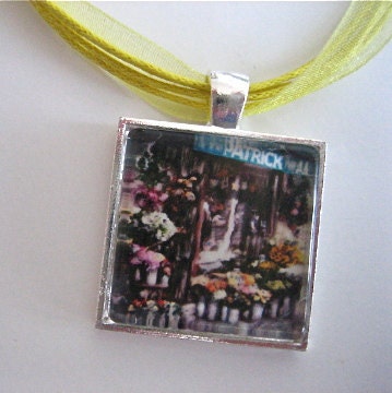 Parisian Florist Pendant - Polaroid Pendant - Paris Pendant