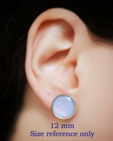 Mint Stud Earrings - Floral Jewelry - Mint Pastel Jewelry