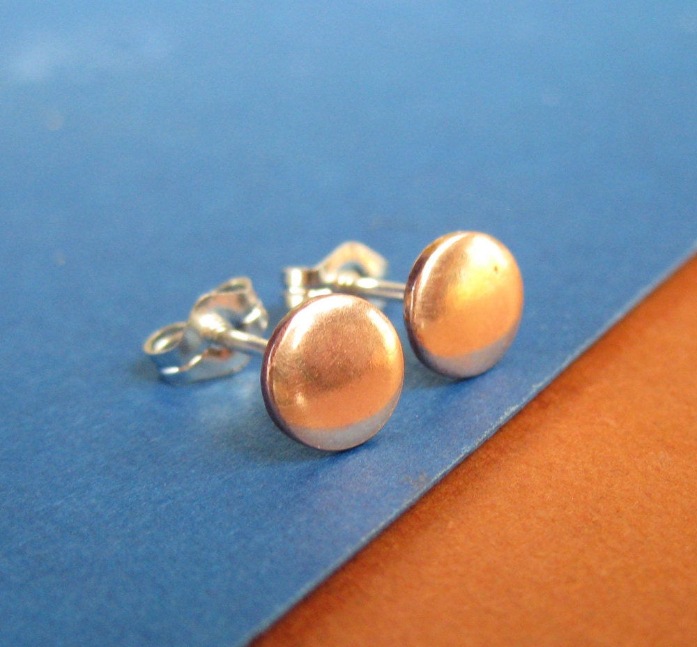 Copper Earrings- Mens Studs or Unisex, Copper Studs