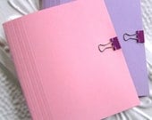 Recycled Journals - Palest Shell Pink and Light Lavender Hopes and Dreams Journals - Set of 2
