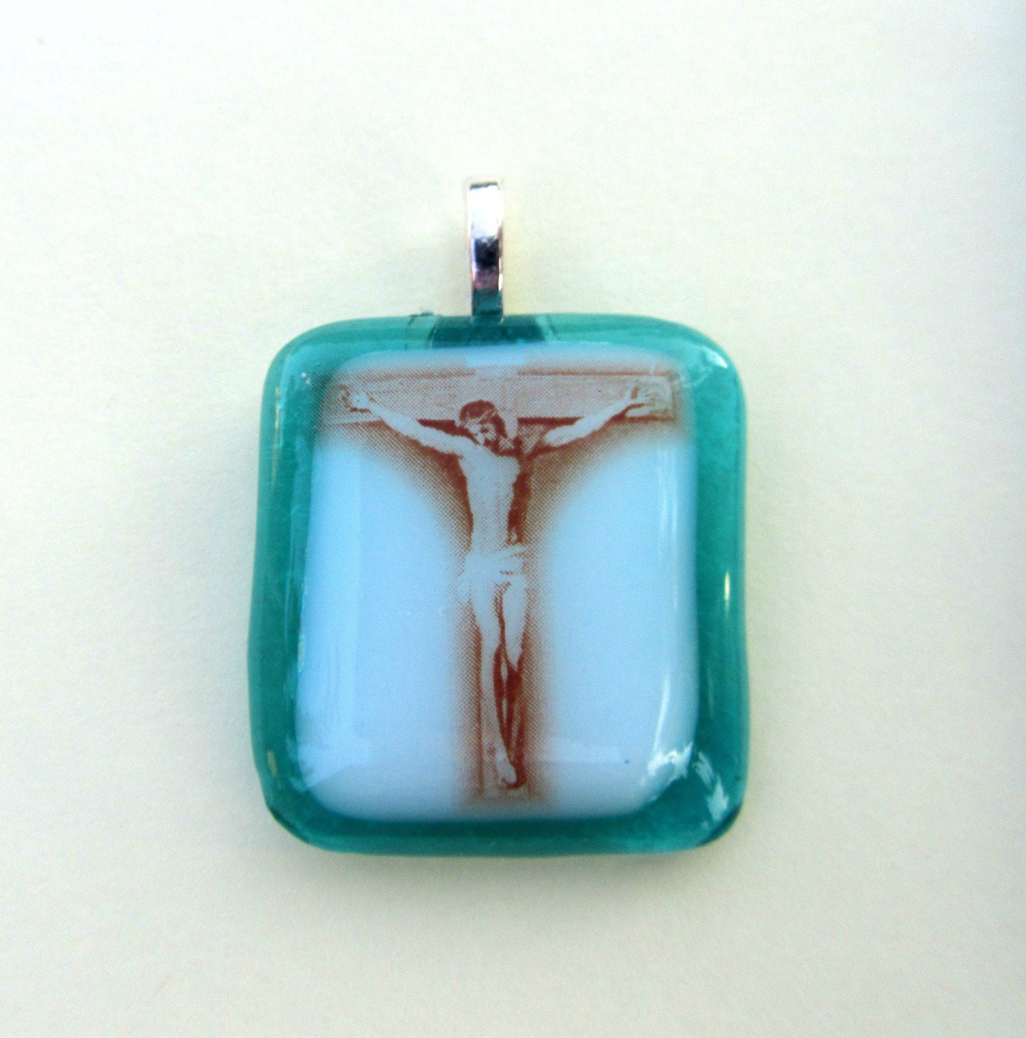 Jesus Fused Glass Pendant