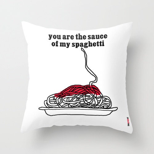 Decorative throw pillow Spaghetti