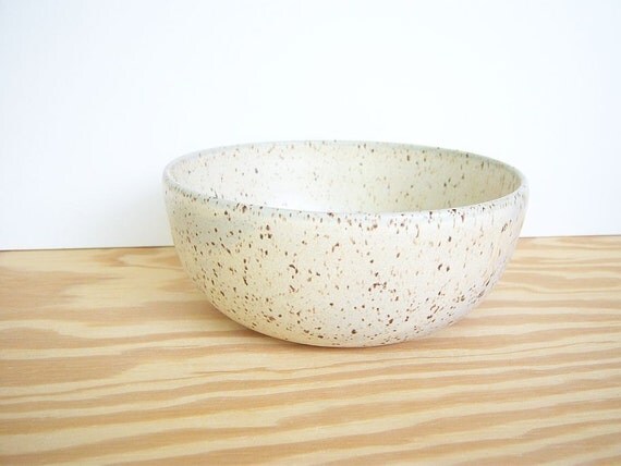 Pottery Serving Bowl in Satin Oatmeal Glaze