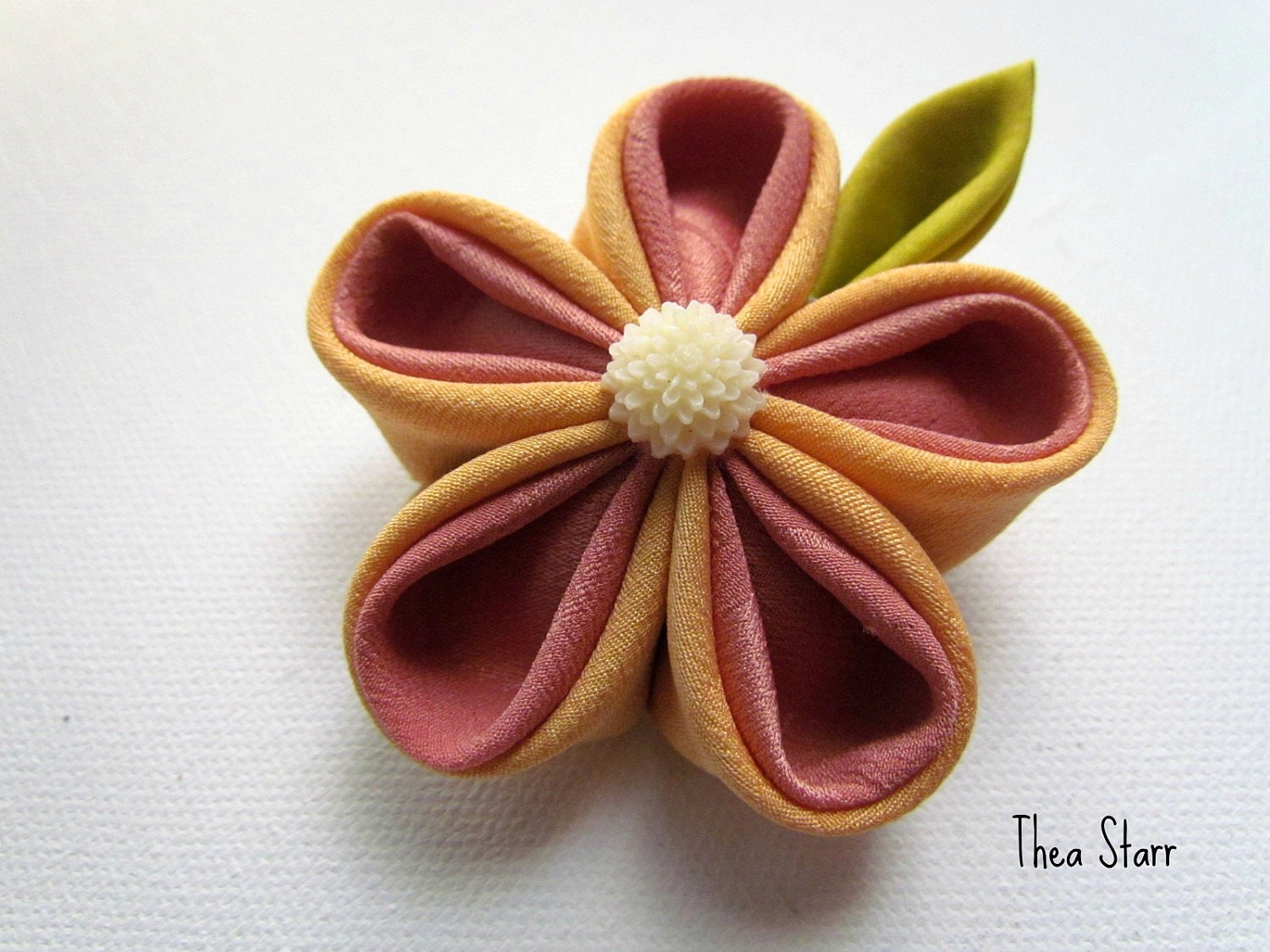Kanzashi Hair Flower Clip - Muted Shades