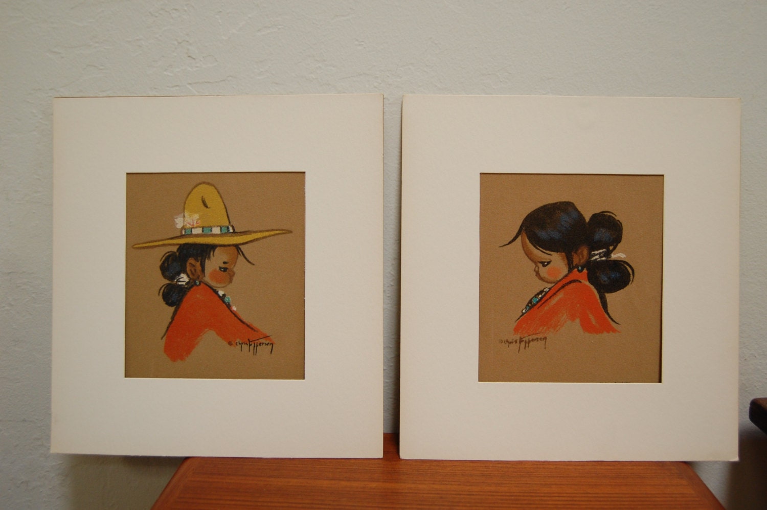 Gerda Christoffersen Original Vintage Silk Screen Images TEWA Enterprises
