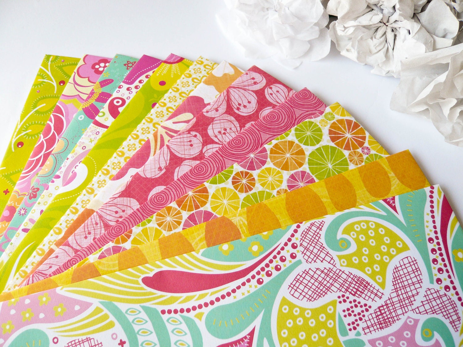 12 Assorted Summer Brights Envelopes Size - Legal / Letter