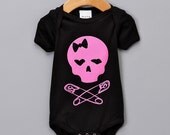 Baby Skulls pink onesie