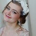 Bridal Hairband with Mini Veil in Light Ivory by FIne & Fleurie