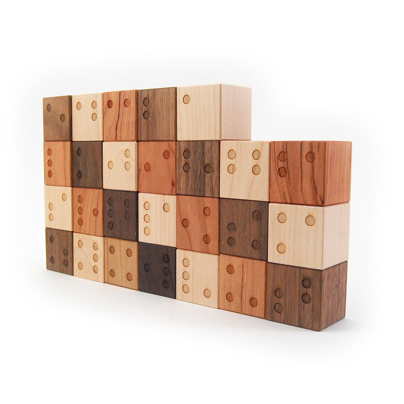 braille alphabet blocks, tactile wooden letters toy