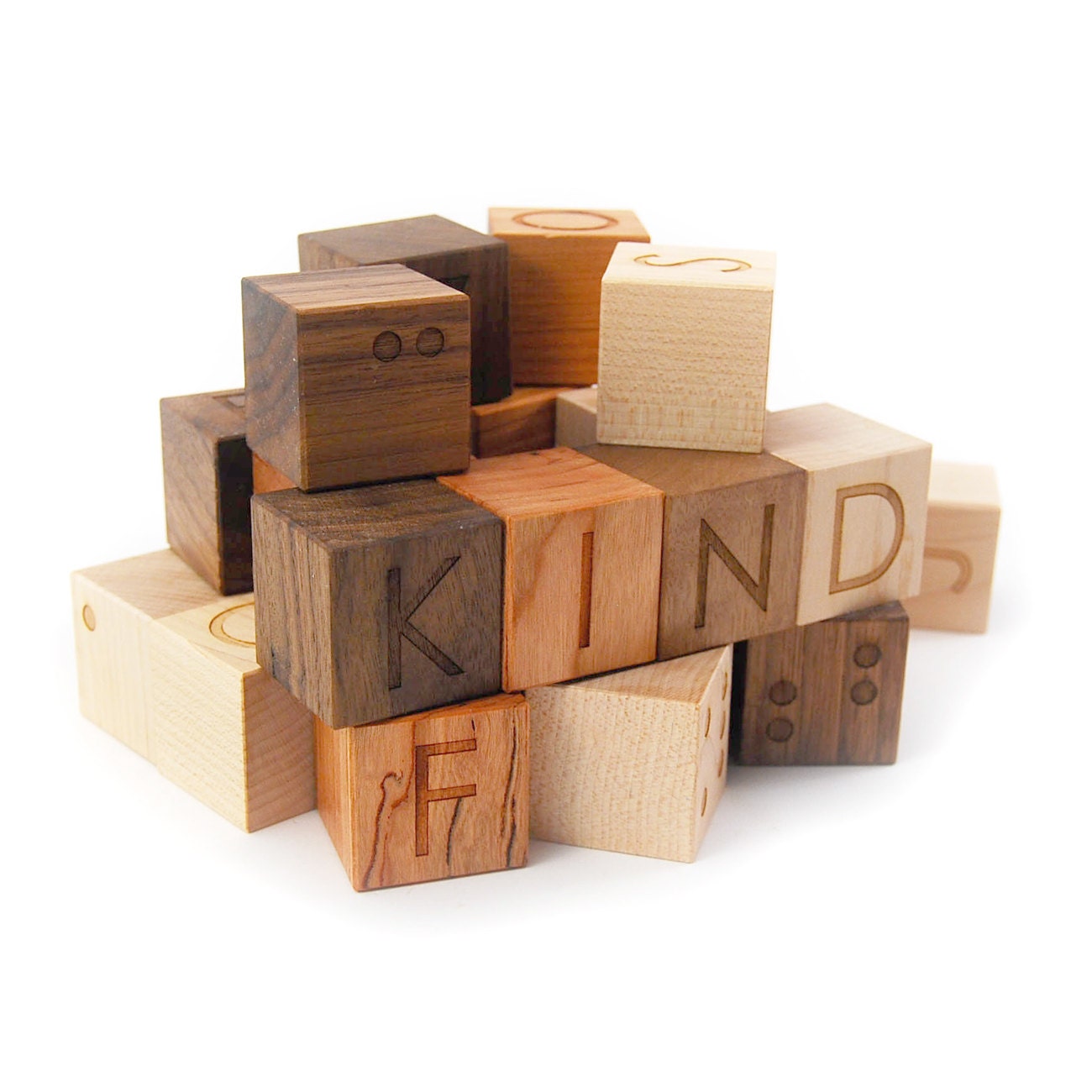 braille alphabet blocks, tactile wooden letters toy
