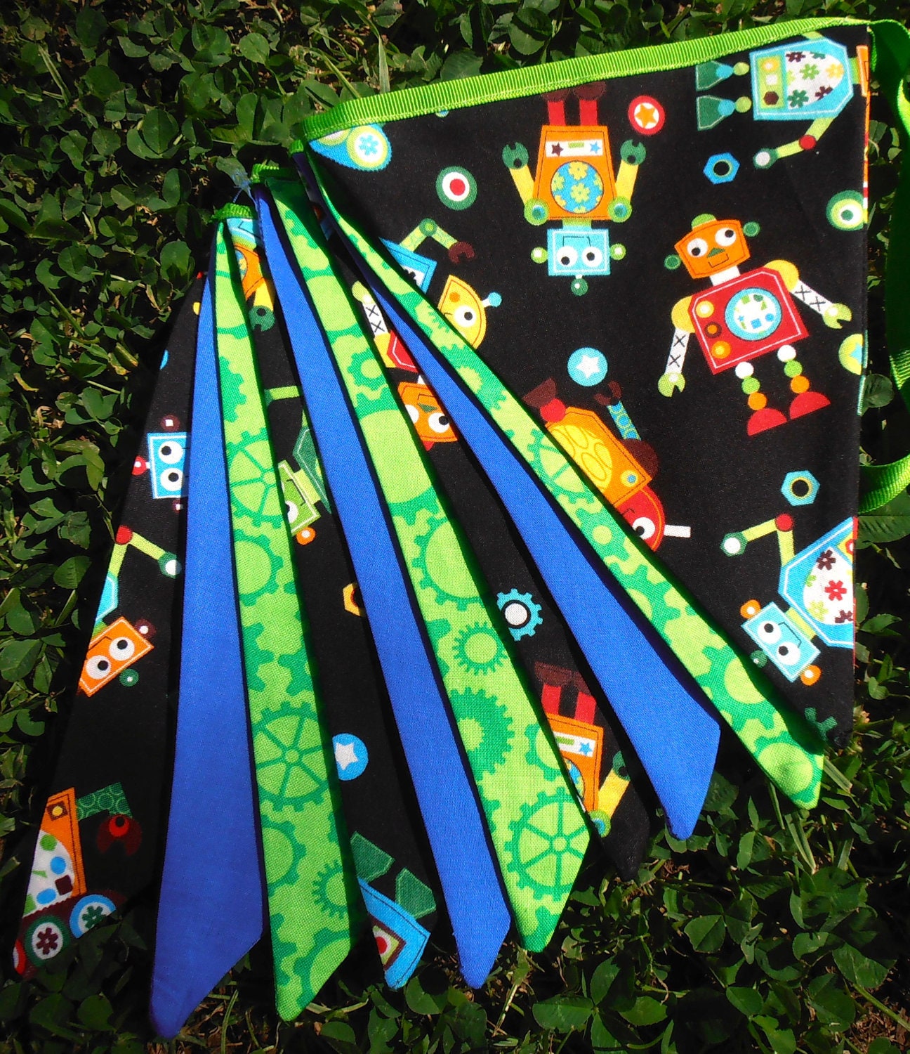 Bunting / Flags / Pennant Strings - Robots and Gears Il_570xn