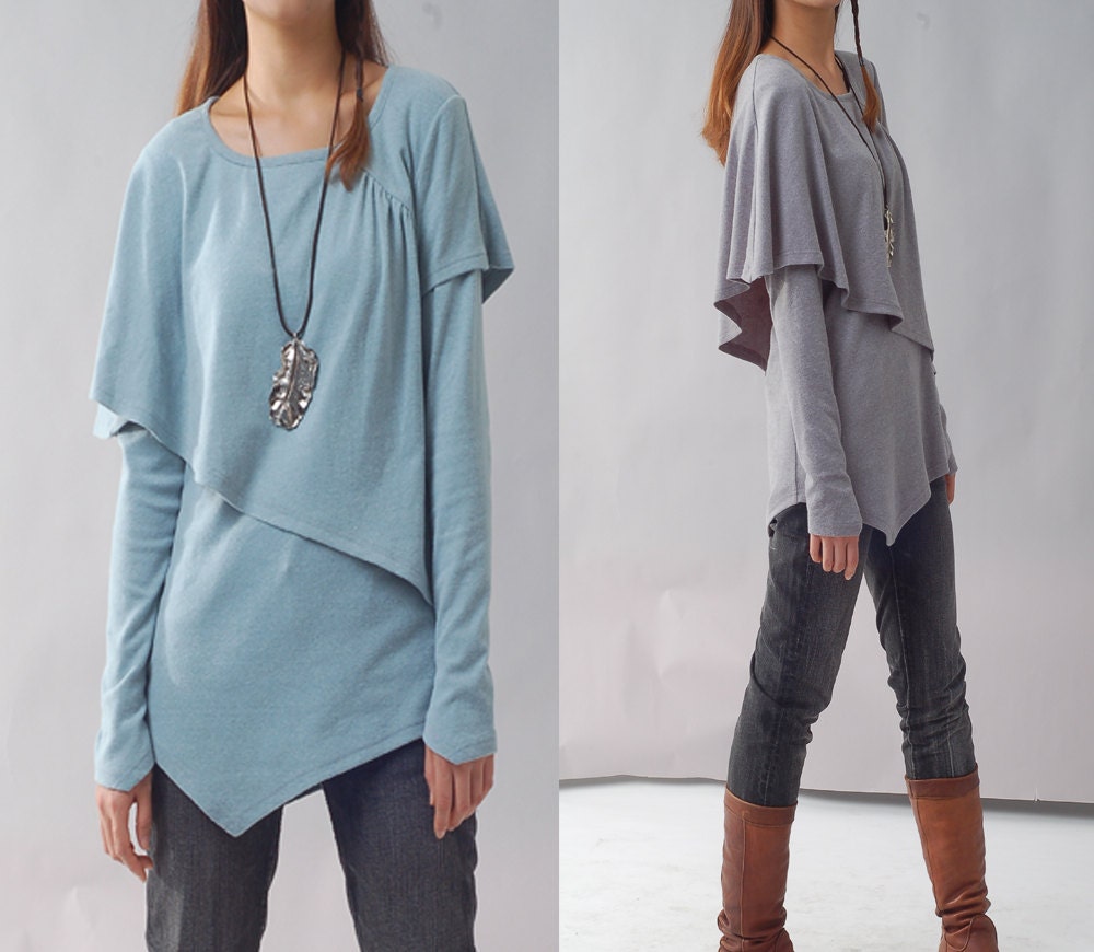 Leaves 3 - asymmetrical layered top (Y1217)