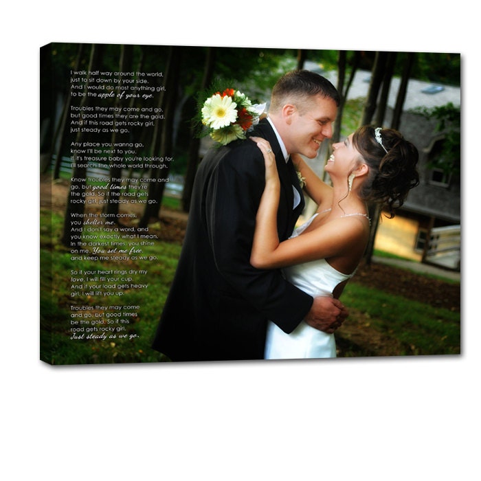 Wall Decor or Wall Art Photo to Canvas Art Personalized  with Your Words 12X16