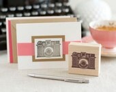 Vintage Camera Rubber Stamp - Handcrafted Wood Mounted - Picture Time Great Letterboxing or Photographer Stamp Excellent for Scrapbooks