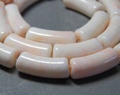 Vintage Faux Angelskin Coral Noodle Beads (24)