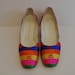 1960s shoes / its a Circus Out there Vintage 60's Ultra Mod Stripes Shoes