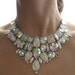 Sparkling Crystal AB Necklace, Glitter, Rhinestone, Bib Necklace, Bridal Jewellery, Stunning Statement