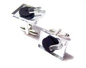 turntable cufflinks (mirrored)