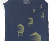 Water Towers Tank Top in Men's Light Navy - S, M, L, XL