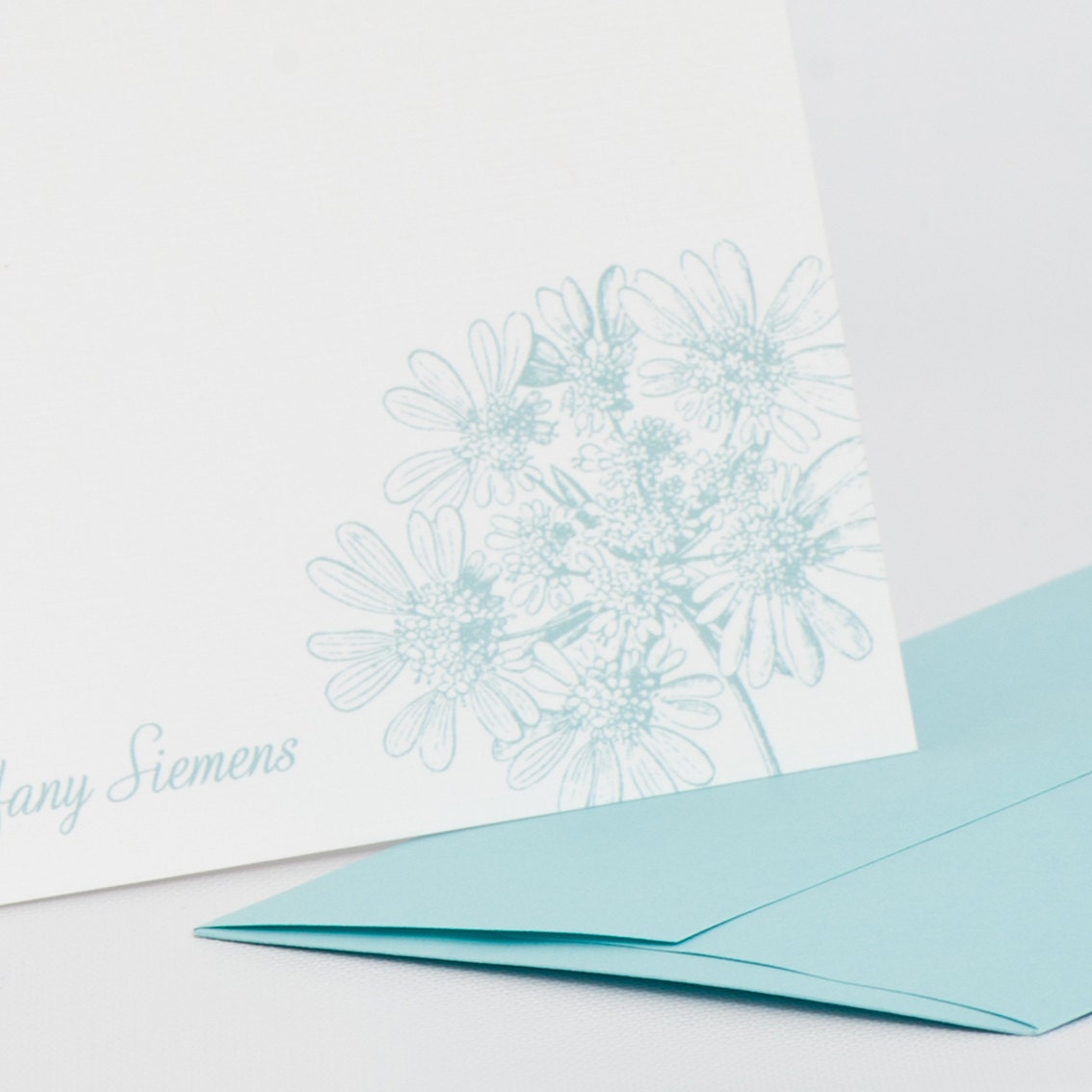 Vintage Flower Bunch Personalized Stationery Set (20) plus Matching Address Labels