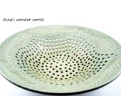 Large lace fruit bowl, lace design, peacock feather design (Made to order)