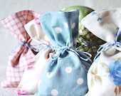 Fabric Favour Bags (10) - Pastel Mix