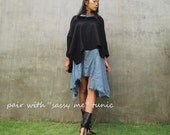 Never a dull day....blue/gray  mix silk (S-L)