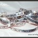 Keep Calm and Swim On Stamped Silver Metal Cuff Bracelet