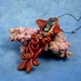 Gilded Steampunk Squid Necklace, Polymer Clay Neo-Victorian Cephalopod Jewelry