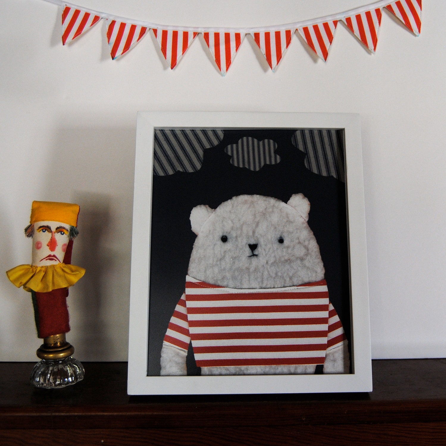 The Melancholy Polar Bear Print
