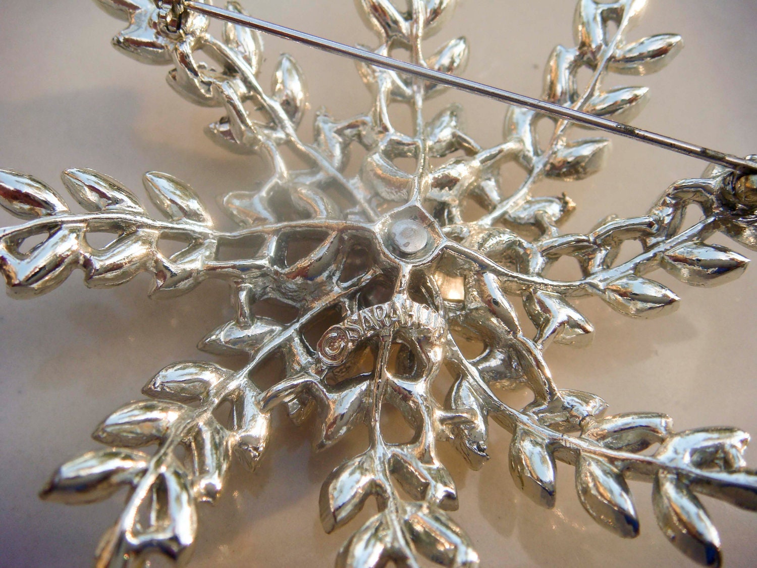 Vintage Sarah Coventry Evening Snowflake brooch 1960