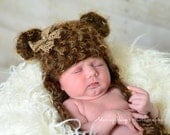 Baby Bear Hat Newborn 3m 6m Fuzzy Brown Bear Photo Prop Boy Girl Animal Custom Made Gender Neutral Halloween CHRISTMAS SUPER SOFT