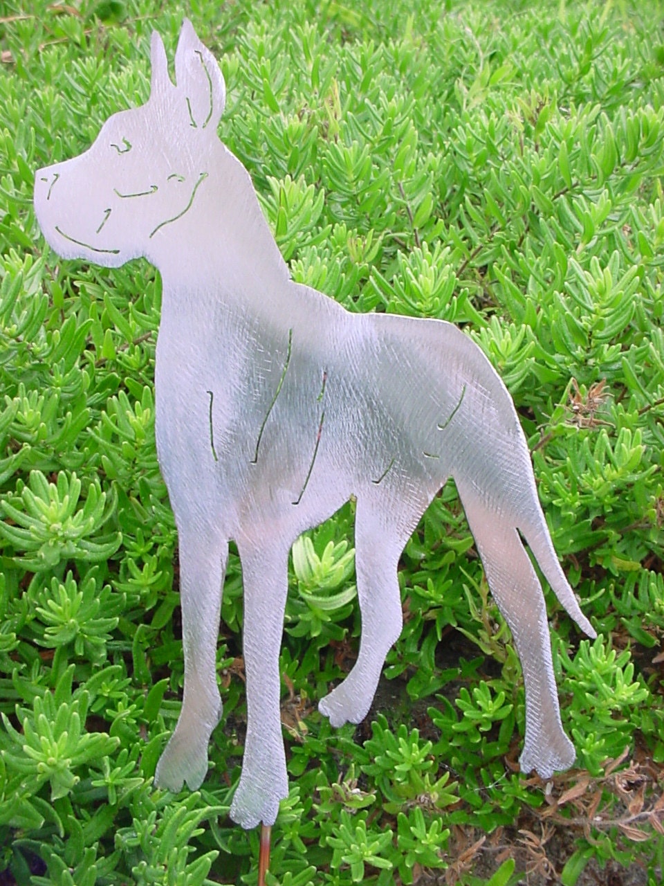 Great Dane Pet Lover Outdoor Ornament Metal Lawn Decor Yard Art Steel Plant Stake Garden Spike