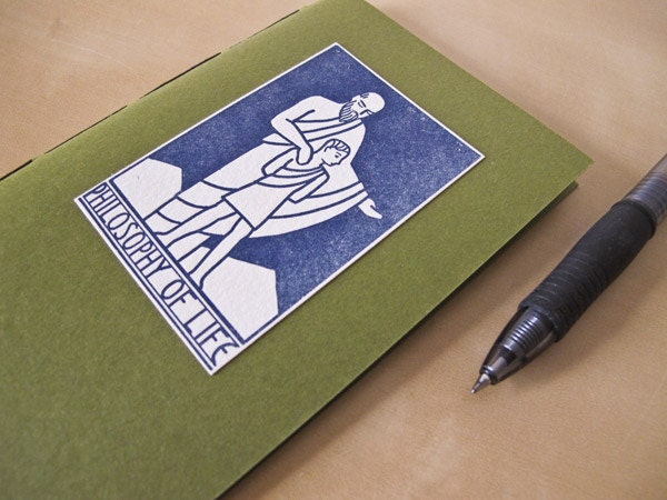 Philosophy Blank Journal with letterpress printed image
