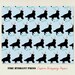 Dog Silhouette Wrapping Paper Reindeer Antlers 6 Foot Roll