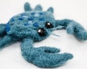 Felted Blue Crab