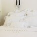 IVY...EURO SHAM with sheer linen hemmed ruffle