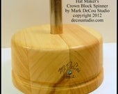 Hat Making Tool Crown Block Spinner Stand SHIPS IMMEDIATELY Maker's Millinery Metal Center Post Solid Poplar Wood