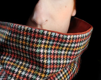 Houndstooth Colorful Scarf Neckwarmer